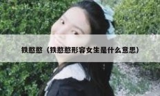 铁憨憨（铁憨憨形容女生是什么意思）