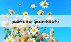 ps彩色变黑白（ps彩色变黑白色）