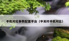 手机对比参数配置平台（中关村手机对比）