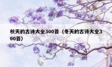 秋天的古诗大全300首（冬天的古诗大全300首）